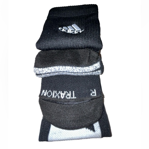 Adidas Creator 365 Basketball Crew Socks 1 Pair Women 5-6.5 Black w White Logo - Picture 8 of 11